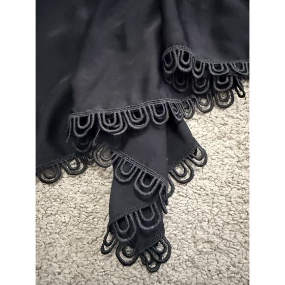Aleeza Paris Paradise Skirt High Low Asymmetrical Hem Black XL NWT $129 MSRP - Picture 5 of 9